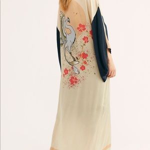 Free People Rising Sun Maxi Kimono